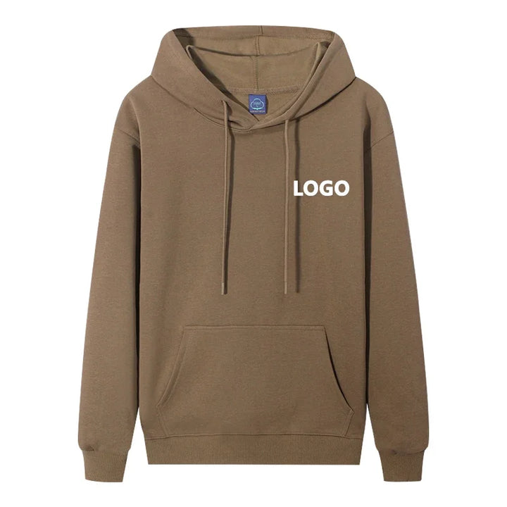 Men's Personalized 60% Cotton Long Sleeve Hoodie Sweatshirt