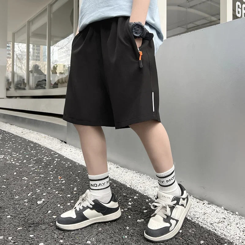 Men's Summer Quick-Dry Ice Silk Sports Shorts for Gym and Beach