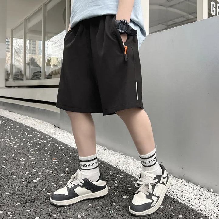 Men's Summer Quick-Dry Ice Silk Sports Shorts for Gym and Beach