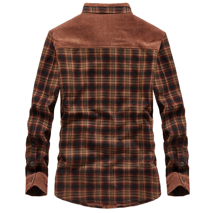 Men's Checked Shirt with Sherpa Lining for Comfort and Style
