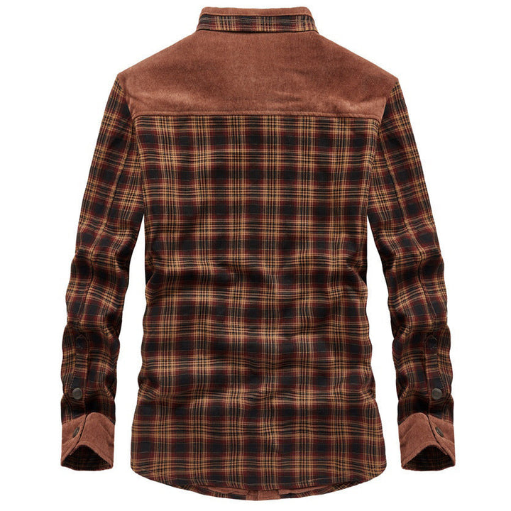 Men's Checked Shirt with Sherpa Lining for Comfort and Style