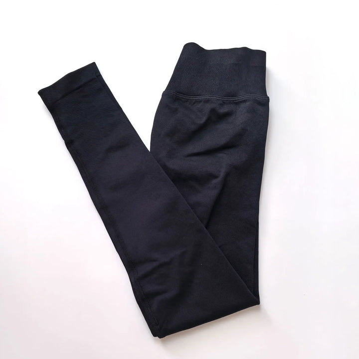Women's Seamless Yoga Leggings with Low Rib Waistband for Fitness