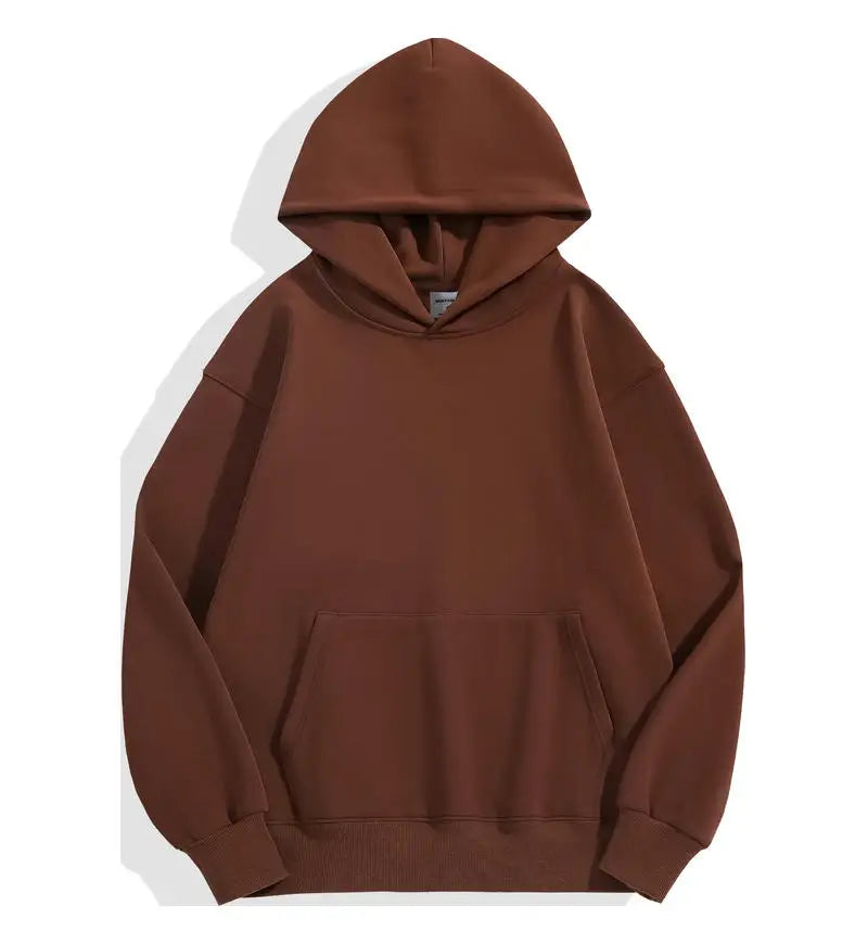 Men's Custom Logo 500GSM Heavyweight Casual Thick Cotton Hoodie
