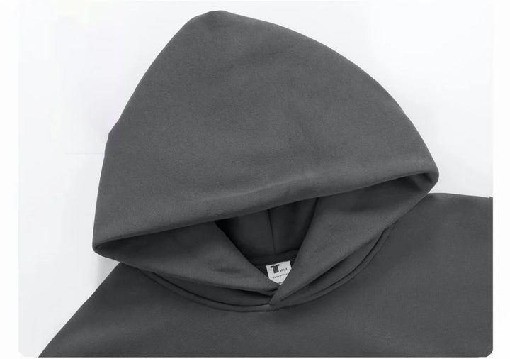 Men's Custom Logo 500GSM Heavyweight Casual Thick Cotton Hoodie