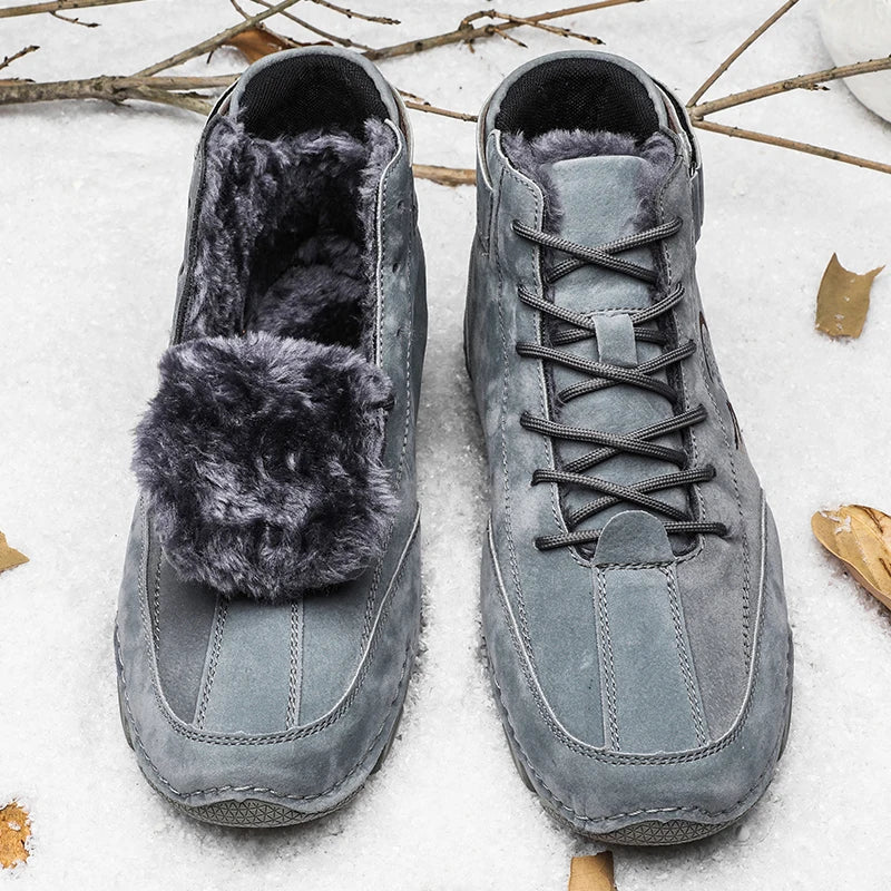 Men's Waterproof Leather Shoes for All-Weather Comfort