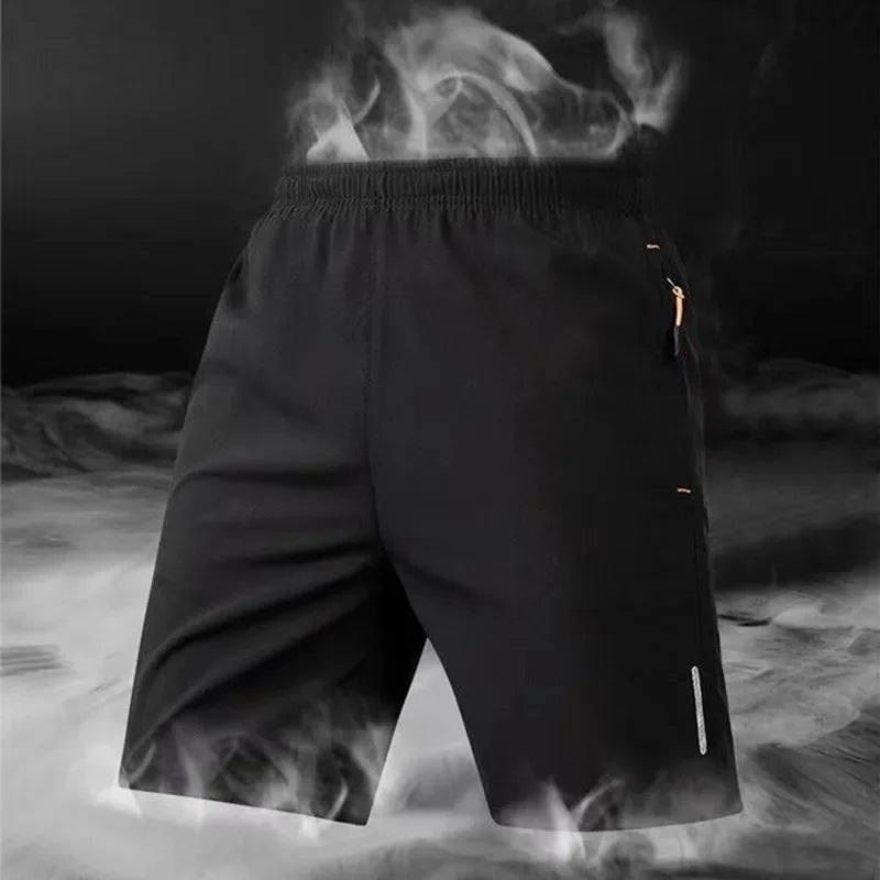 Men's Summer Quick-Dry Ice Silk Sports Shorts for Gym and Beach