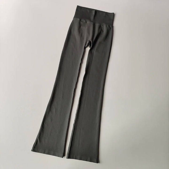 Women's High Waist Compression Seamless Micro Flared Yoga Leggings Pants