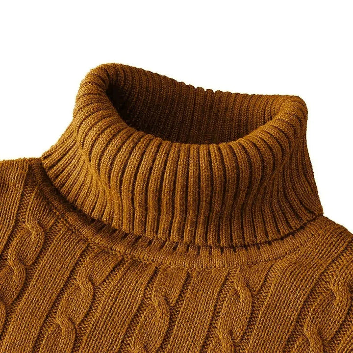 Men's Slim Fit Long Sleeve Knitted Turtleneck Sweater for Winter
