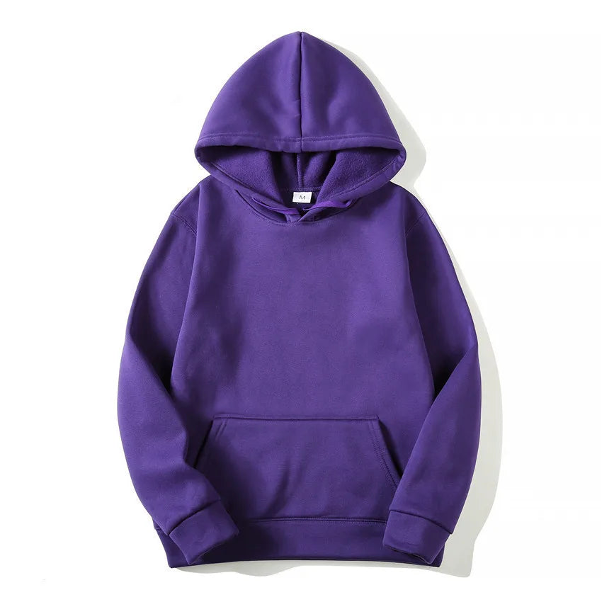 Men's Casual Solid Color Hoodie for Spring and Autumn Wear