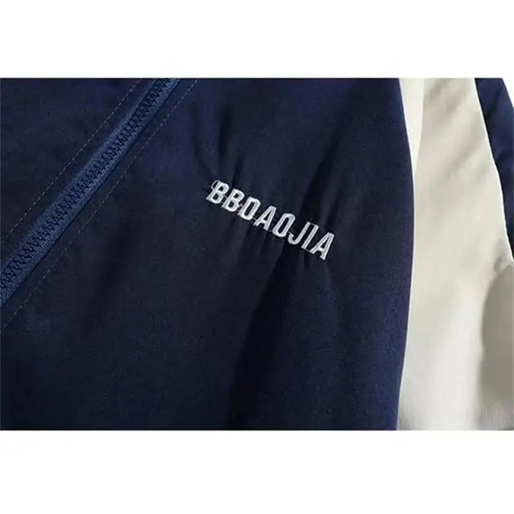 Men's Reflective Striped Windbreaker Coat for Hip Hop Streetwear