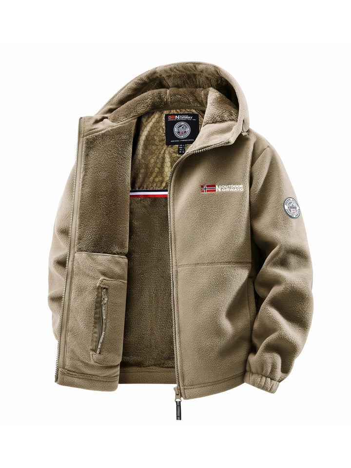 Men's versatile hooded Coat for autumn and winter outdoor wear