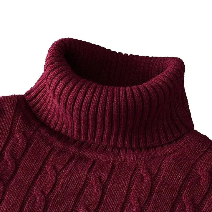 Men's Slim Fit Long Sleeve Knitted Turtleneck Sweater for Winter