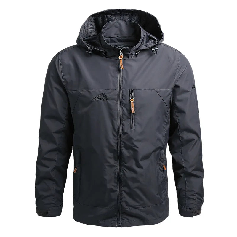 Men's Waterproof Tactical Hooded Windbreaker Coat for Winter