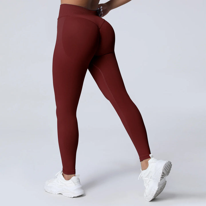 Women's Push-Up Low-Rise Seamless Yoga Leggings Pants for Gym Fitness