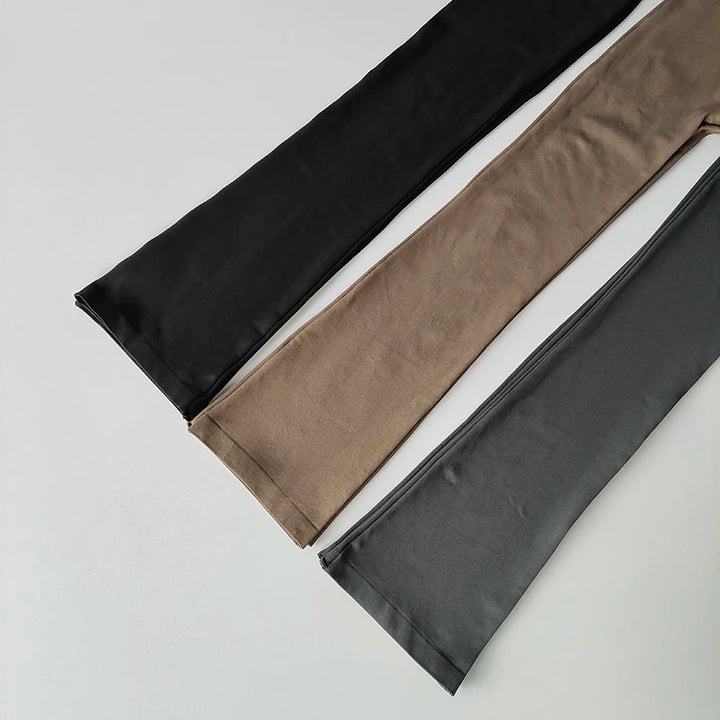 Women's High Waist Compression Seamless Micro Flared Yoga Leggings Pants