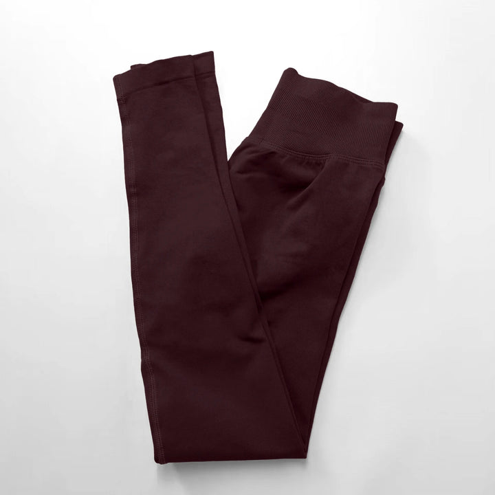 Women's Seamless Yoga Leggings with Low Rib Waistband for Fitness