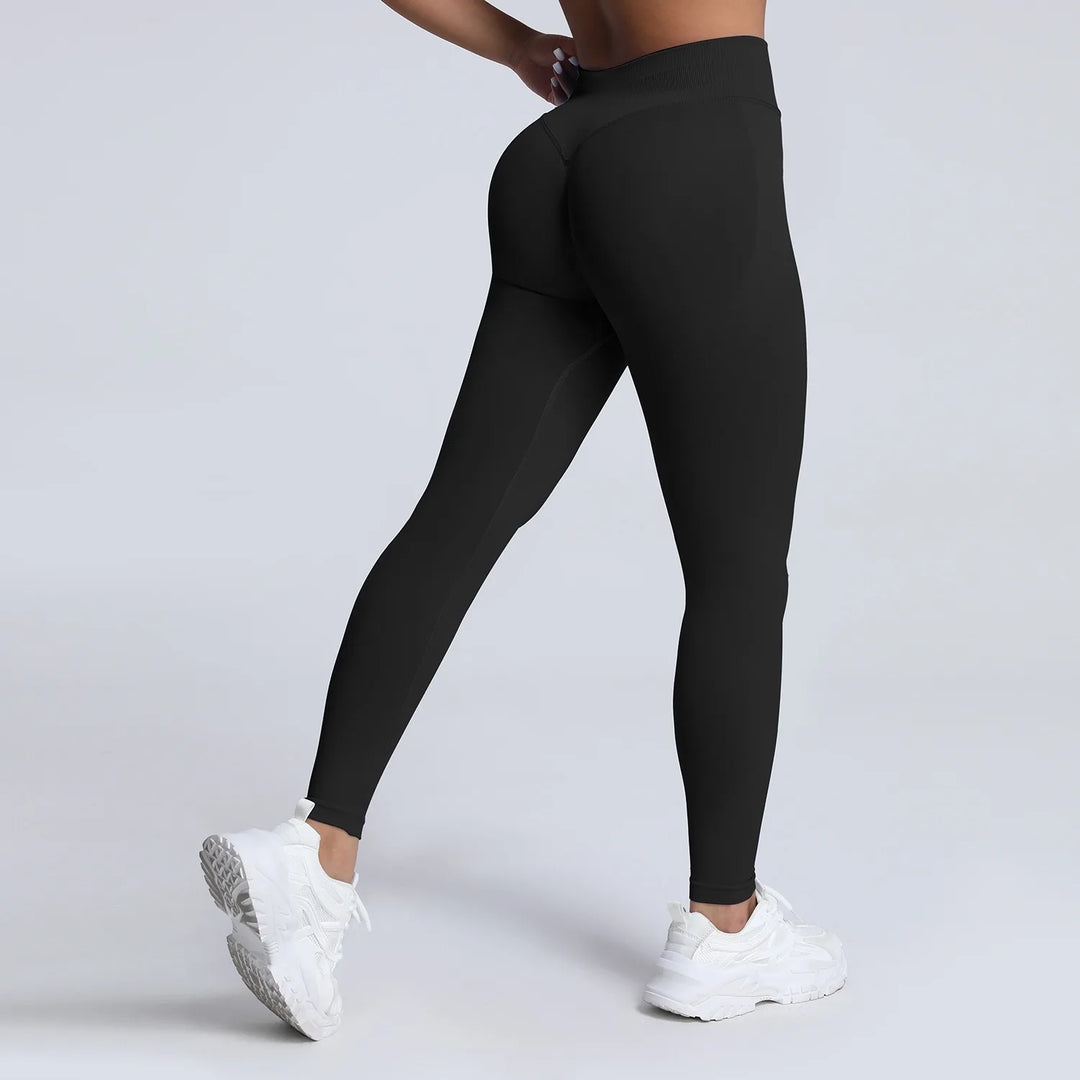 Women's Push-Up Low-Rise Seamless Yoga Leggings Pants for Gym Fitness