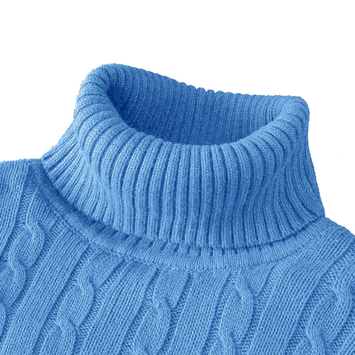Men's Slim Fit Long Sleeve Knitted Turtleneck Sweater for Winter