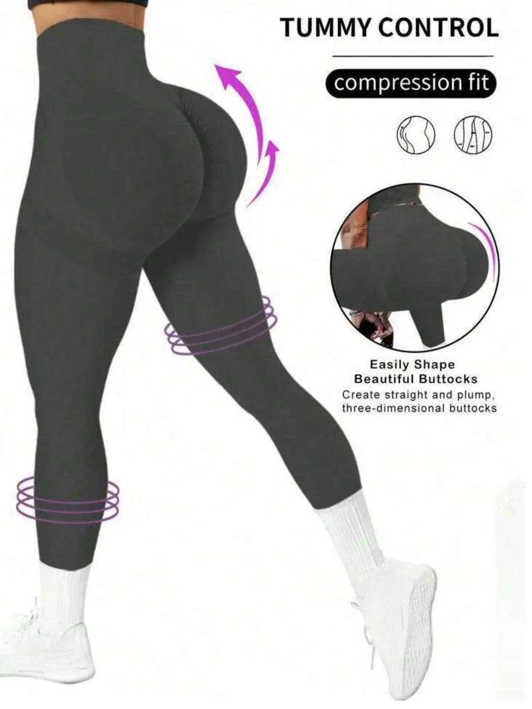 Women's High Waist Seamless Yoga Leggings Pants with Tummy Control