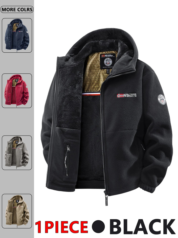 Men's versatile hooded Coat for autumn and winter outdoor wear