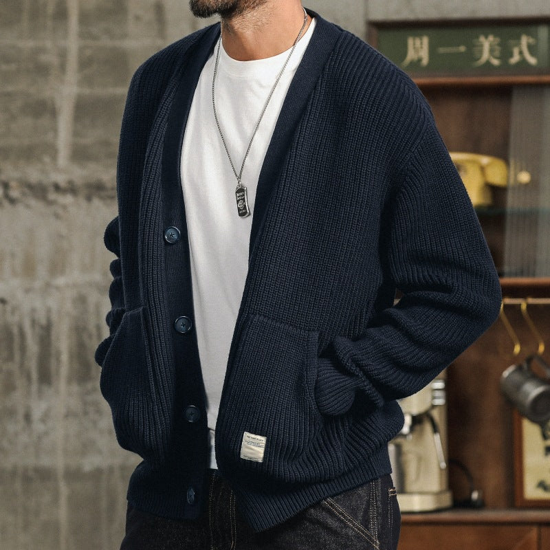 Men's Knitted Cardigan Sweater for Stylish Comfort