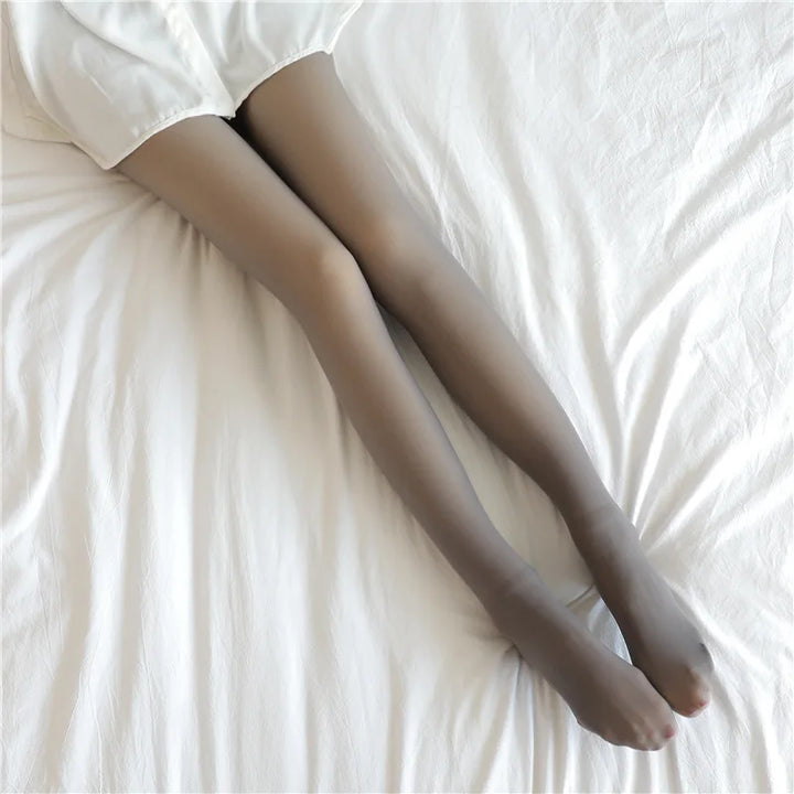 Women's Warm Stretch Thermal Sheer Fleece Leggings for Winter Streetwear