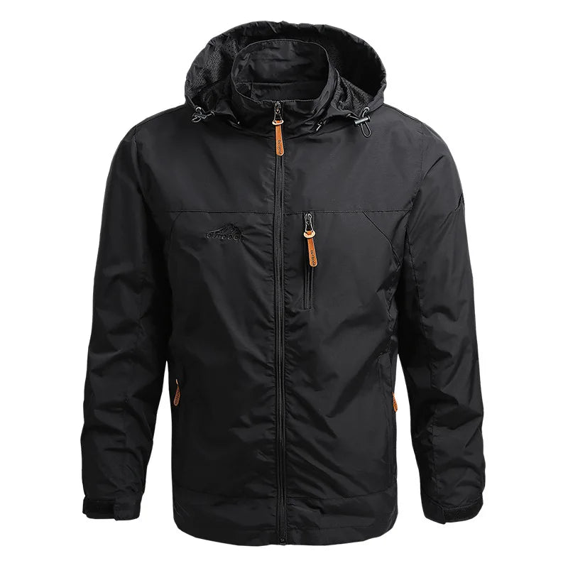 Men's Waterproof Tactical Hooded Windbreaker Coat for Winter