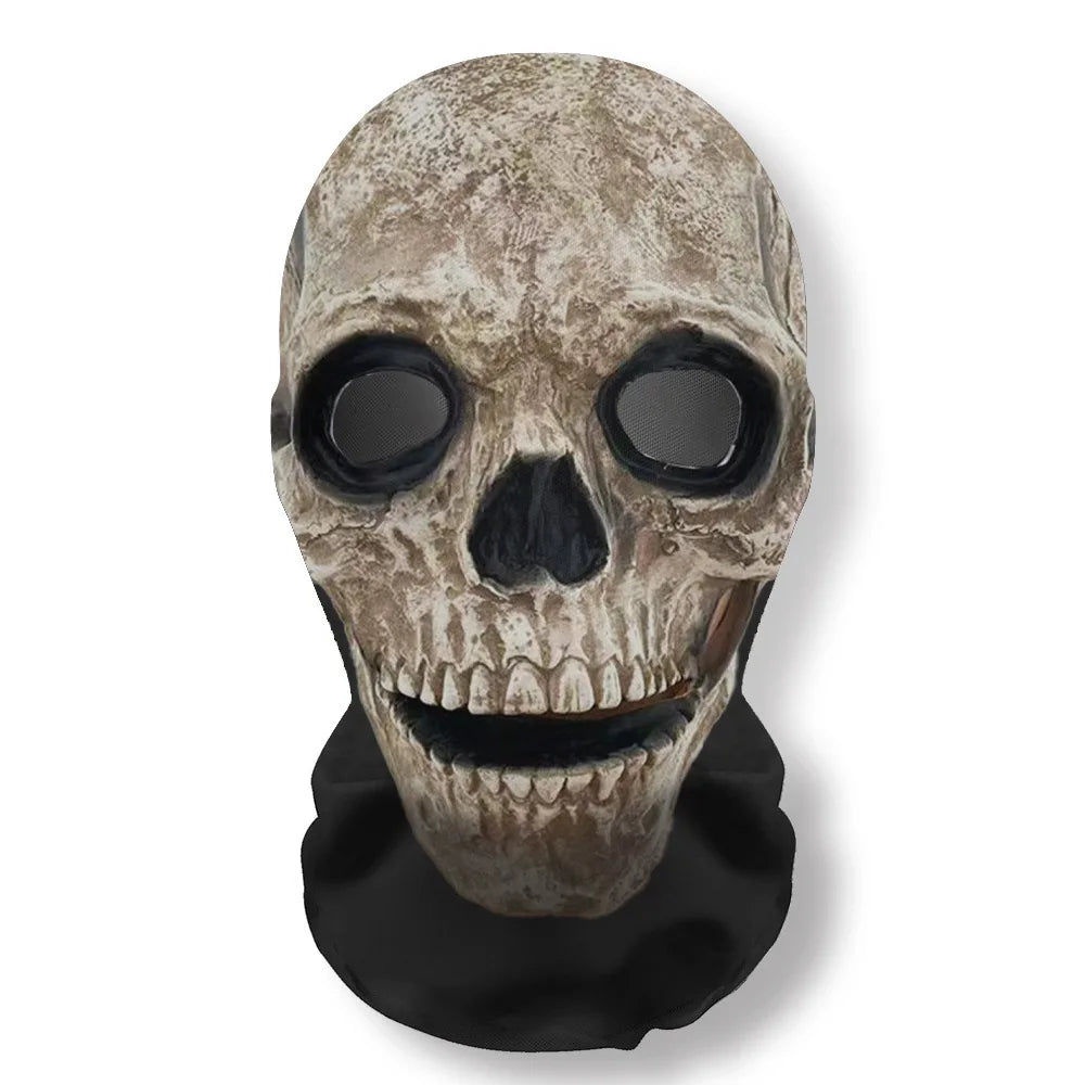 Halloween's 3D Ghost Face Mask Costumes, Stretch Mesh Full Skull Headgear