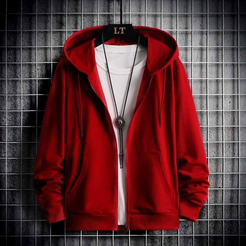 Men's Winter Windproof Hoodie - Sherpa Lined Thermal Zip Up Sweatshirt