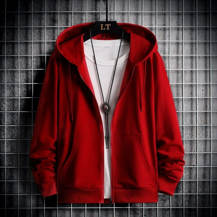 Men's Winter Windproof Hoodie - Sherpa Lined Thermal Zip Up Sweatshirt