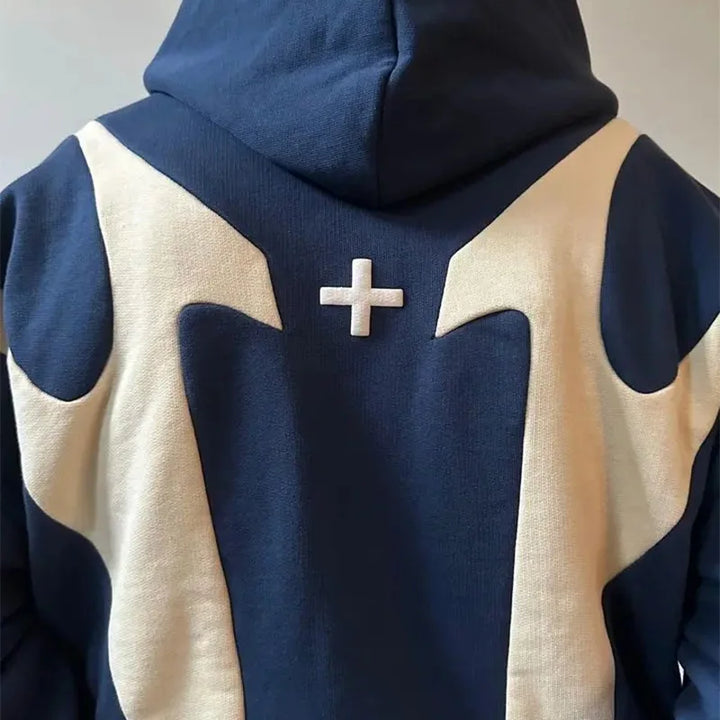 Women's Devil Pattern Printed Hoodie - Y2K Casual Zipper Sweatshirt