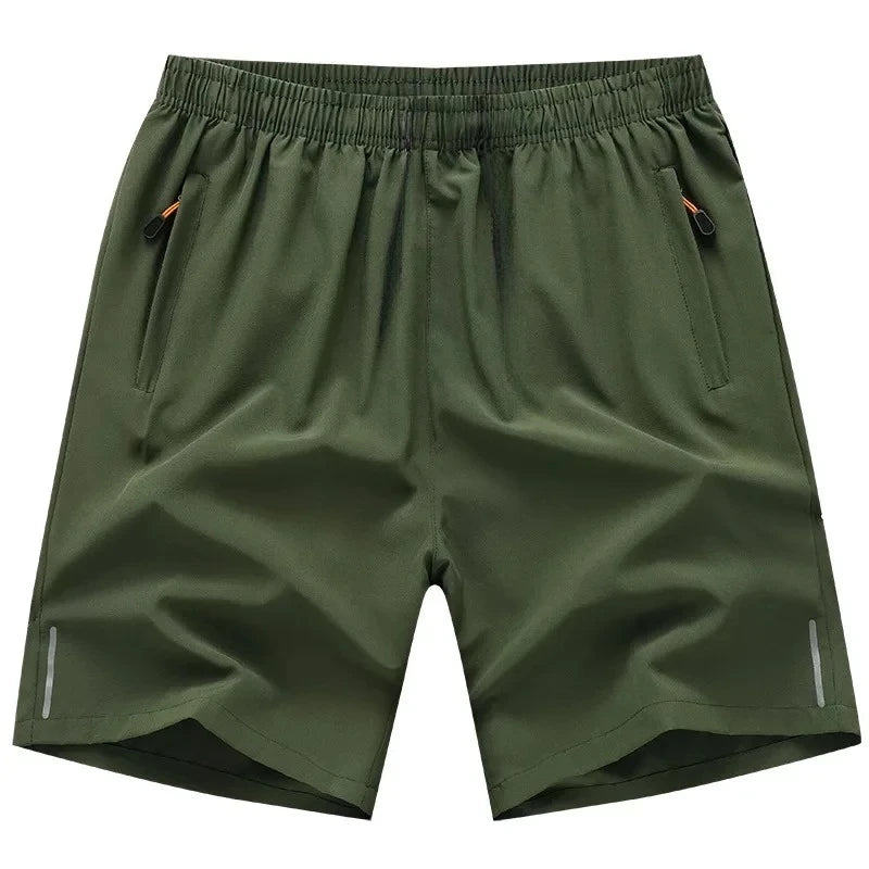 Men's Summer Quick-Dry Ice Silk Sports Shorts for Gym and Beach