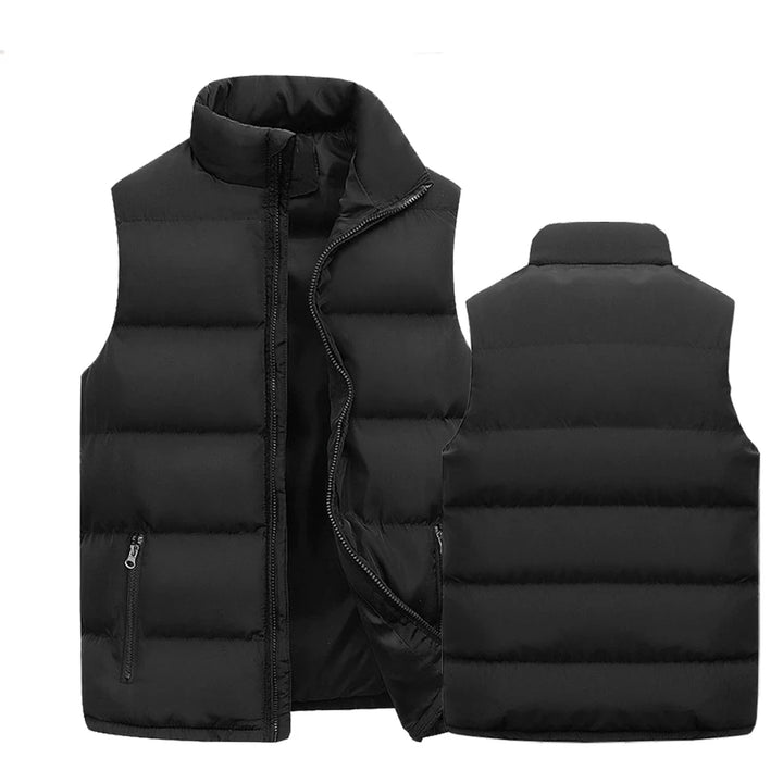Men's Warm Waterproof Sleeveless Vest Jacket for Winter and Autumn