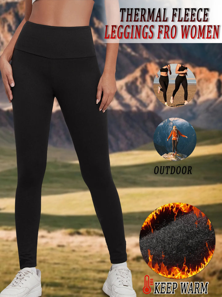 Women's High-Waisted Thermal Fleece Yoga Leggings