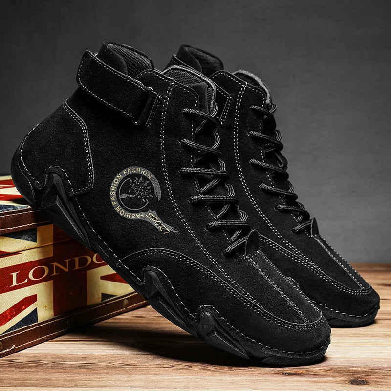 Men's Waterproof Leather Shoes for All-Weather Comfort