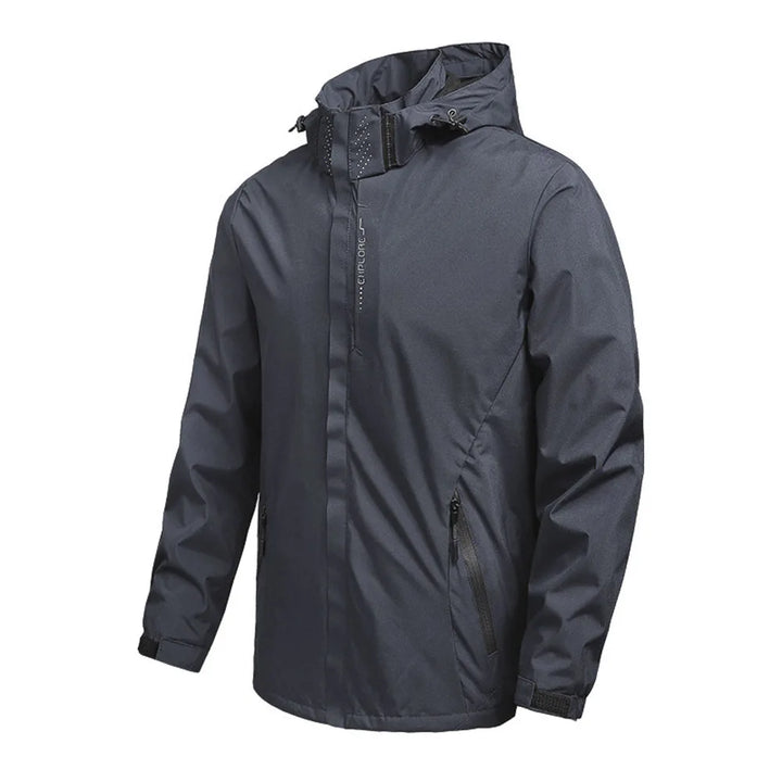 Men's Lightweight Waterproof Hooded Coat for Hiking and Climbing