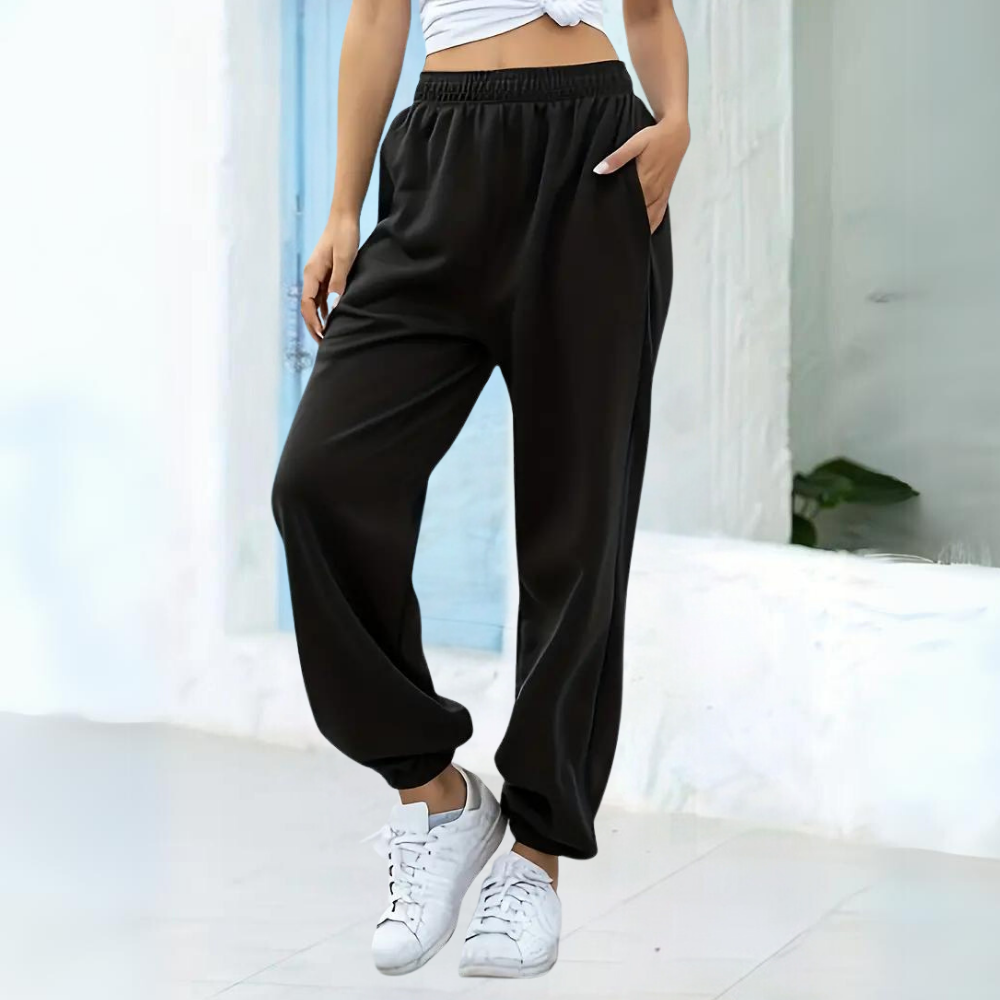 Women's Relaxed High Waisted Pocket Sweatpants