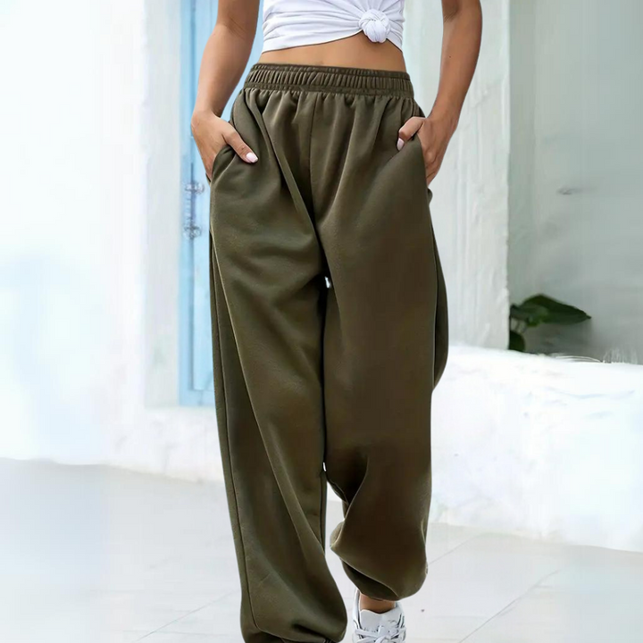 Women's Relaxed High Waisted Pocket Sweatpants