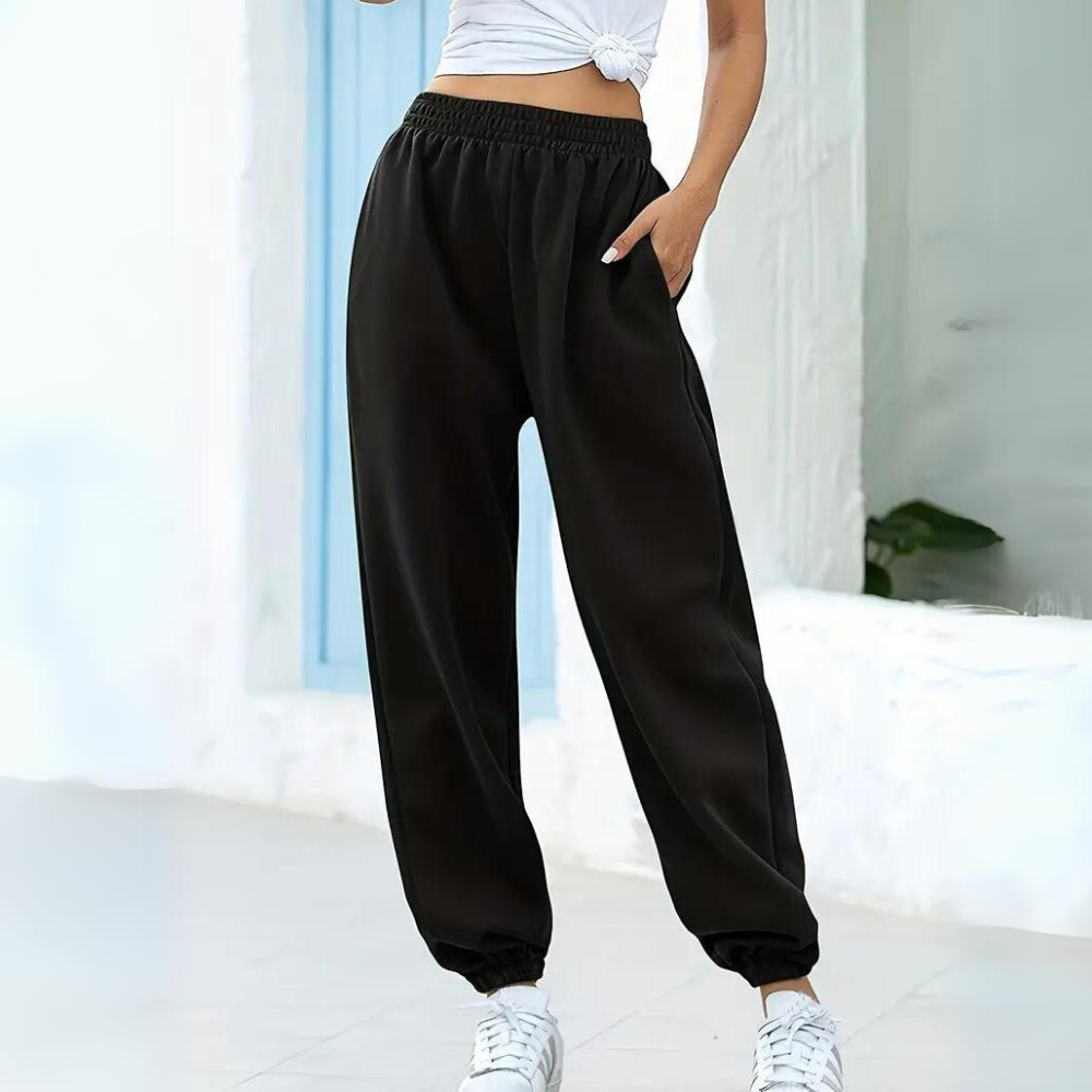 Women's Relaxed High Waisted Pocket Sweatpants