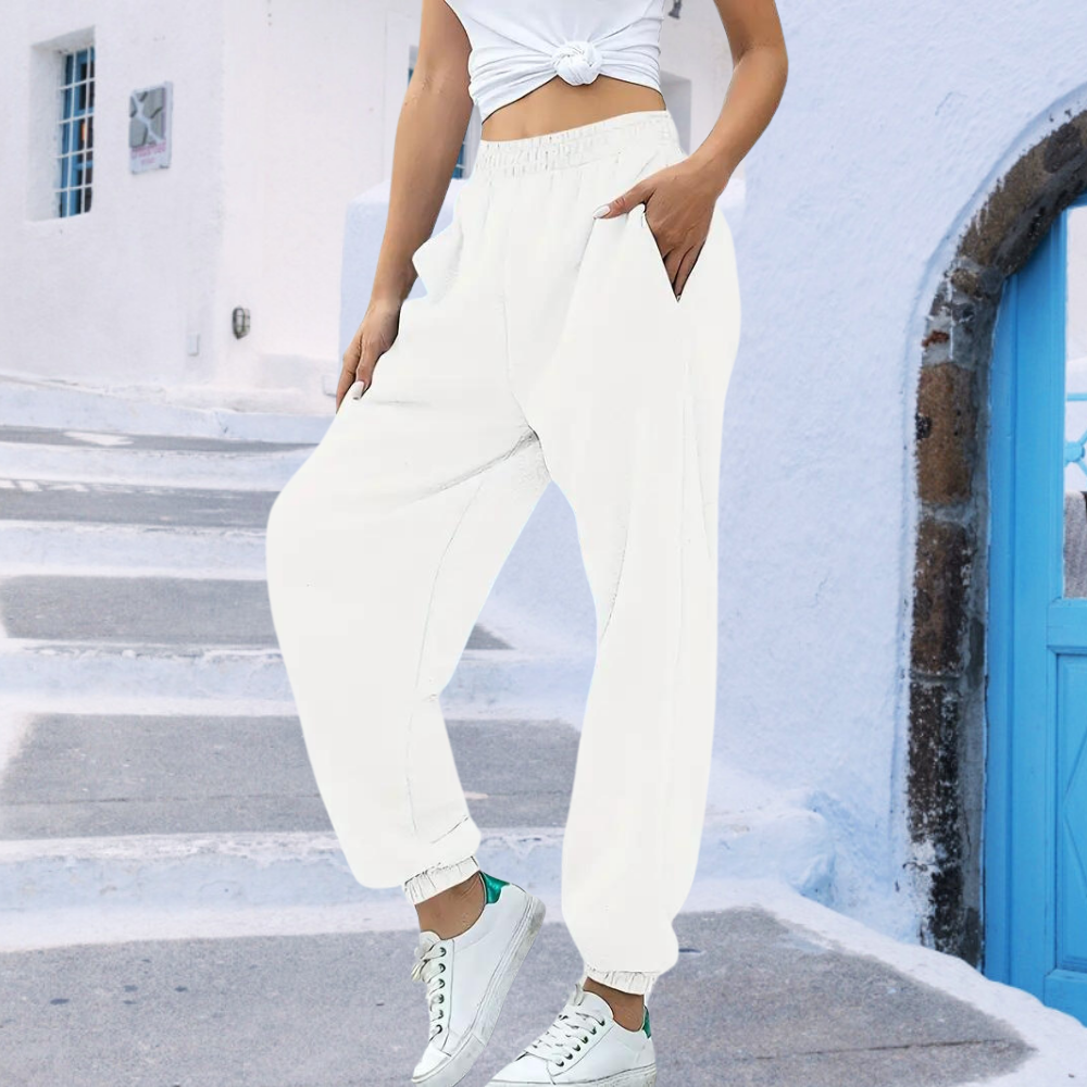 Women's Relaxed High Waisted Pocket Sweatpants