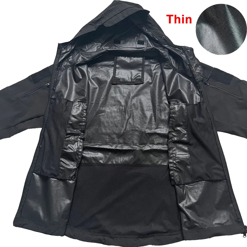 Men's Waterproof Windproof Tactical Soft Shell Military Coat