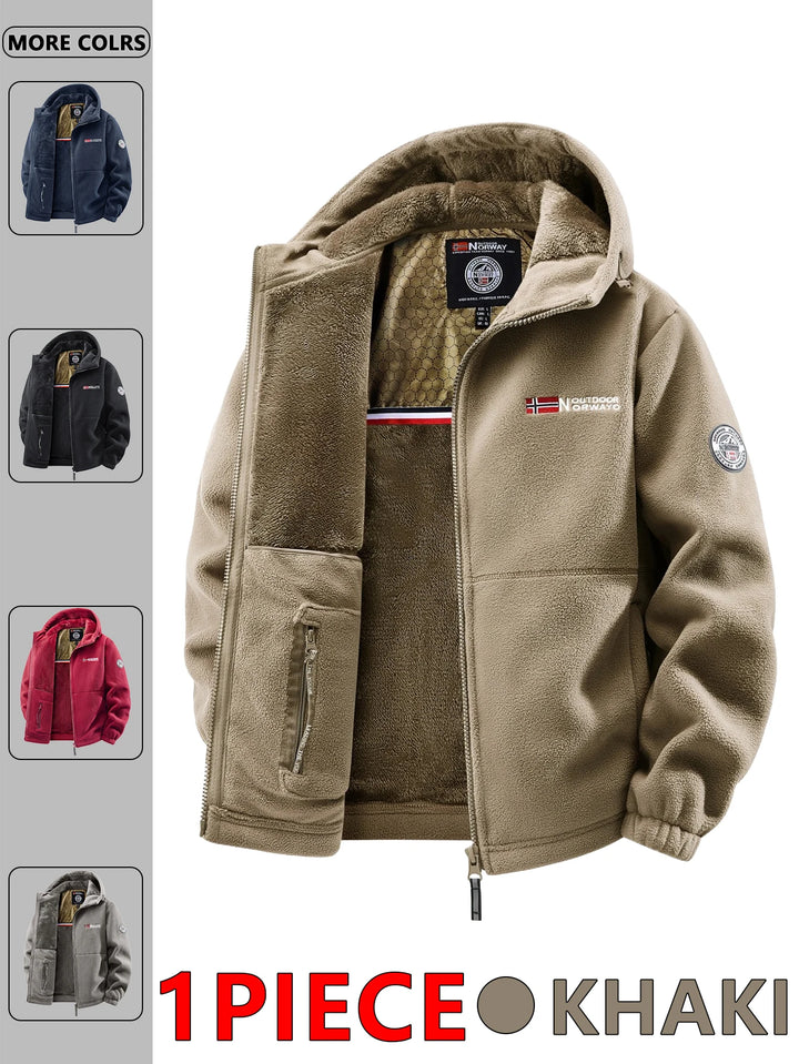 Men's versatile hooded Coat for autumn and winter outdoor wear