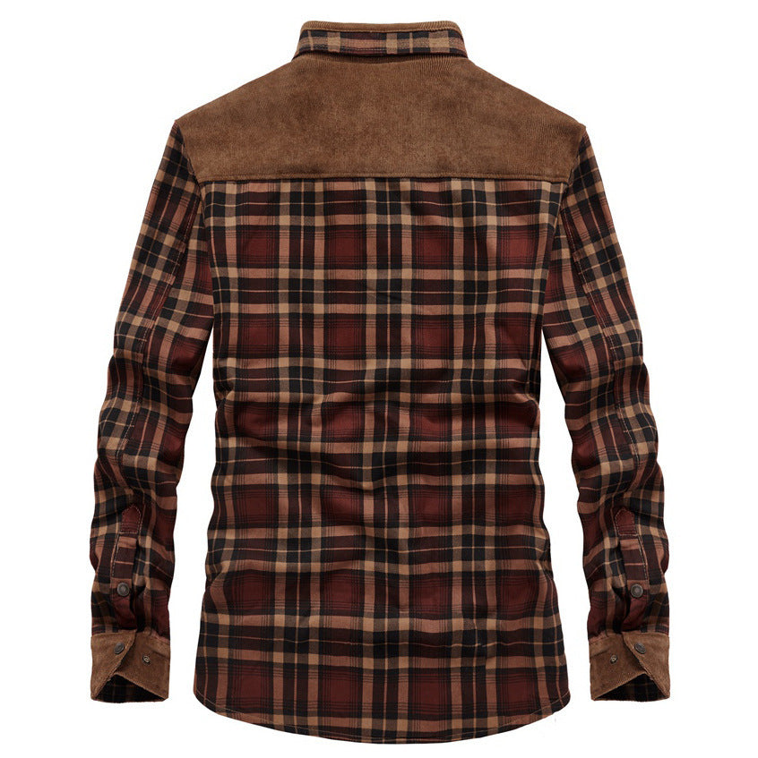 Men's Checked Shirt with Sherpa Lining for Comfort and Style