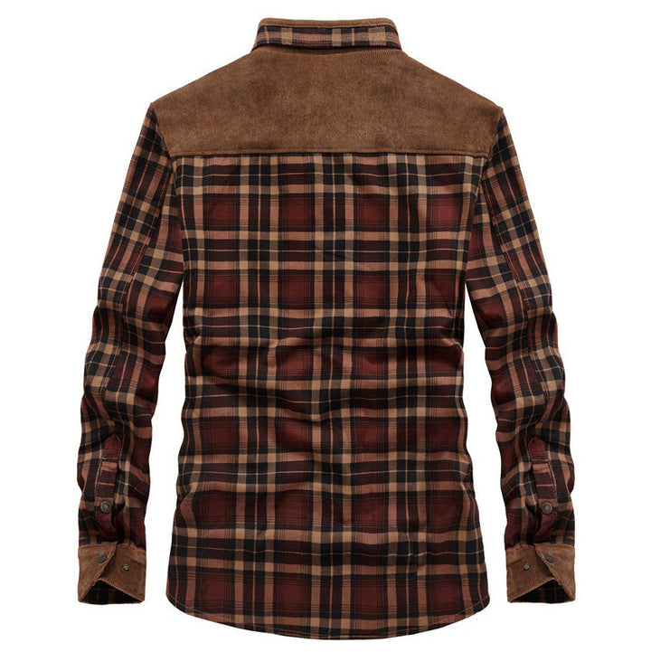 Men's Checked Shirt with Sherpa Lining for Comfort and Style