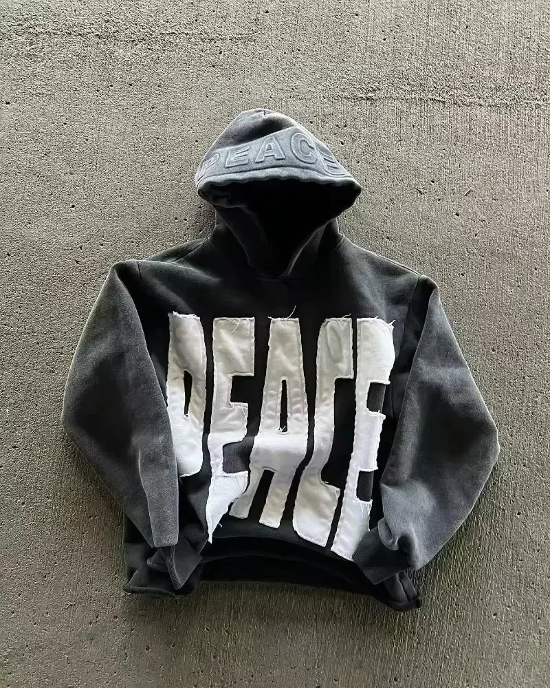 Women's Y2K Hip Hop Trend Zipper Hoodie Casual Vintage Sweatshirt