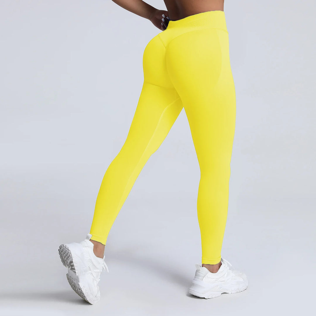 Women's Push-Up Low-Rise Seamless Yoga Leggings Pants for Gym Fitness