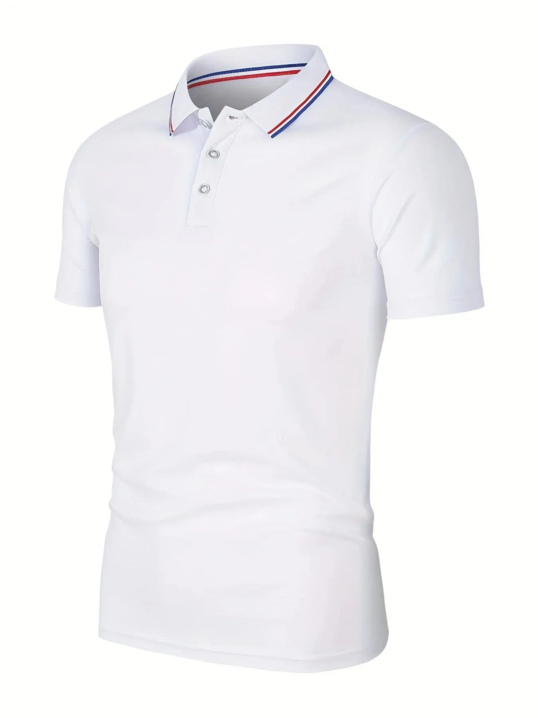 Men's Casual Breathable Solid Color Short Sleeve Polo Shirt