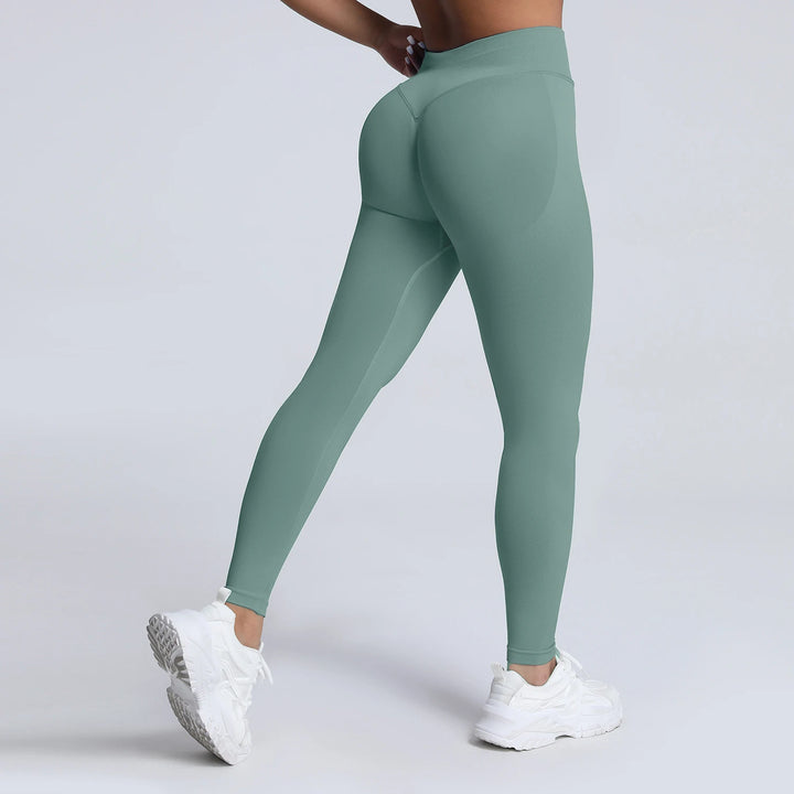 Women's Push-Up Low-Rise Seamless Yoga Leggings Pants for Gym Fitness