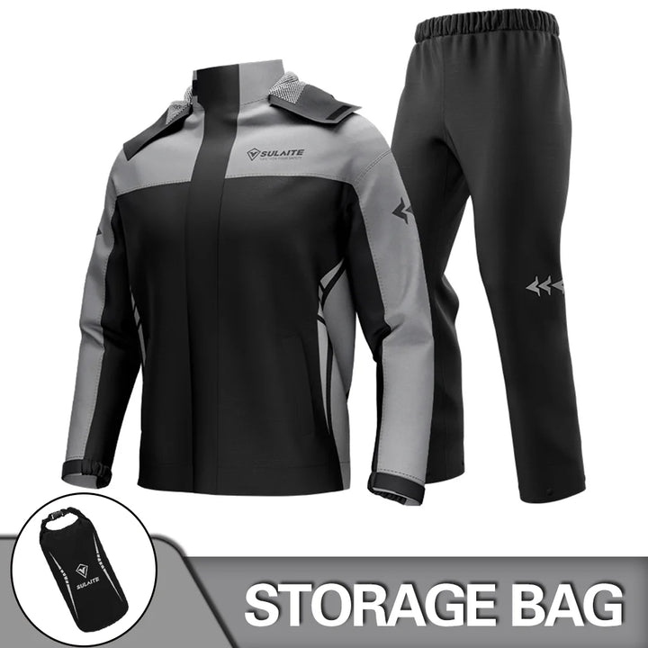 Unisex Waterproof Motorcycle Rain Suit for Camping, Hiking, and Fishing