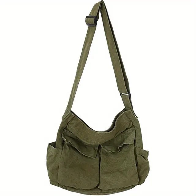 Women's Vintage Multi-Pocket Canvas Tote Bag